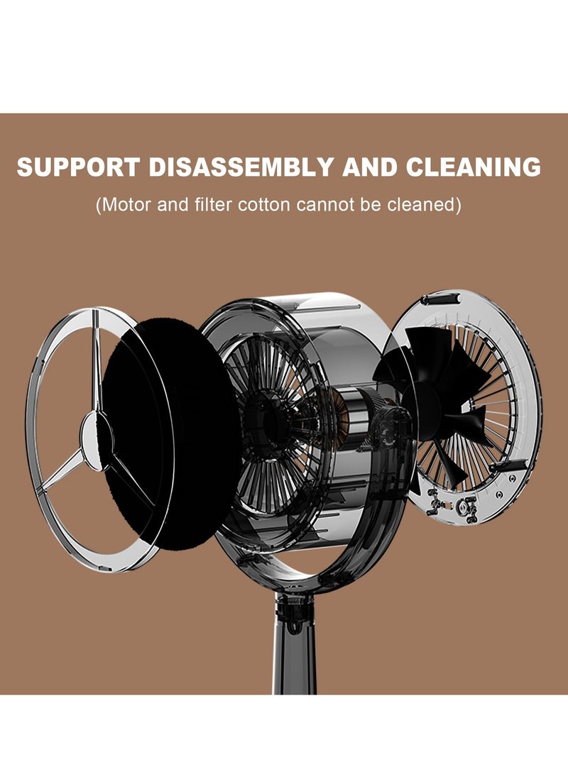 Barakah Desktop Extractor Hood, Mini Rechargeable Desktop Range Hood with 2 Speed Exhaust Fan, Low Noise Portable Cooker Hood with 2PCS filter cotton for Kitchen Exhaust Fan for BBQ, Hot Pot - Image 4