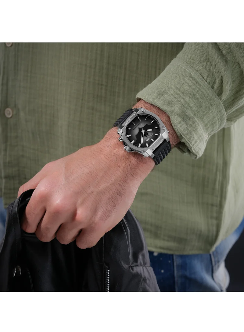 POLICE Forever Batman 45mm Limited Edition Men's Analog-Digital Watch with Black Leather Strap