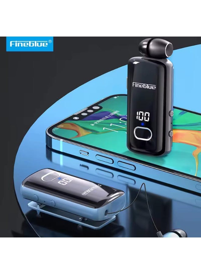 فاينبلو سماعة بلوتوث F580 قابلة للسحب مع خاصية إلغاء الضوضاء والاهتزاز وميكروفون للتحكم في مستوى الصوت وبلوتوث 5.3 - Image 3