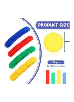 Generic Round Chips Learning Toys 160 Pcs/Set 4 Color Counting Numbers Teaching for Crafts Decoration Plastic Math  - Image 5