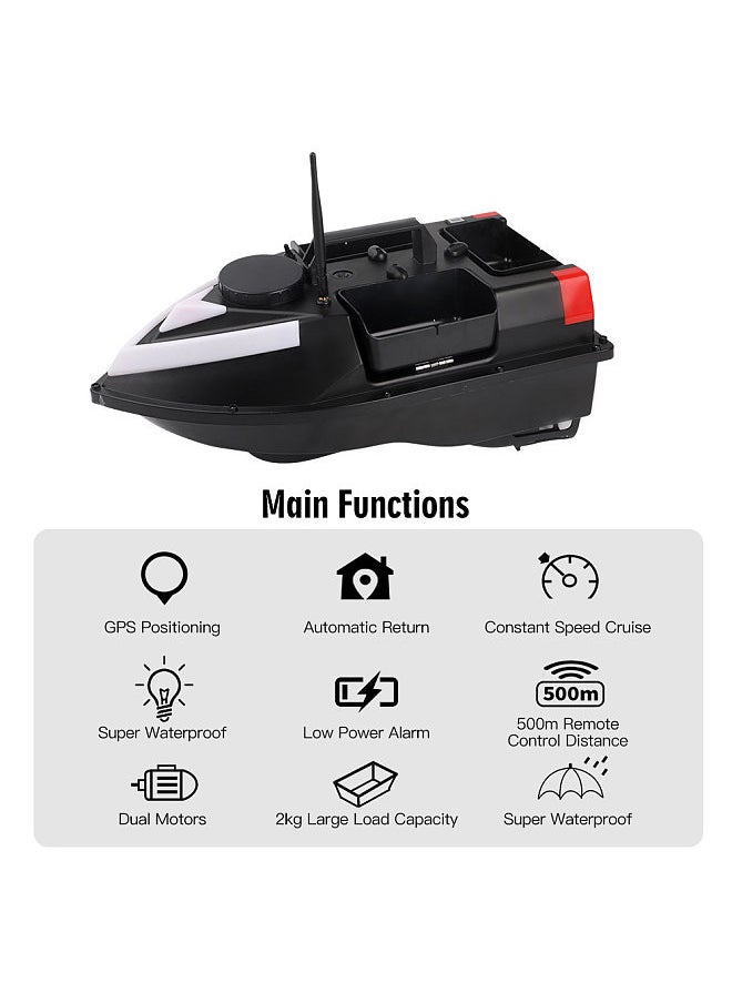 Generic RC Fishing Lure Boat 500m Remote Control Fishing Bait Boat GPS Auto Return Waterproof Nesting Boat with Double Motors  - Image 2