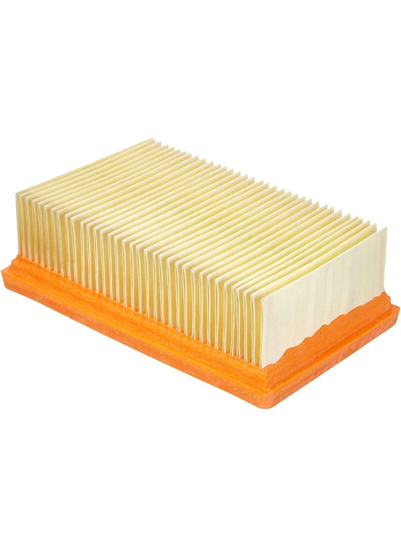 Kärcher Reusable Flat Pleated Filter for Karcher Wet Dry Vacuum - For Karcher WD 4, WD 5/P and WD 6 P S Wet Dry Vacuum Cleaners - Image 1