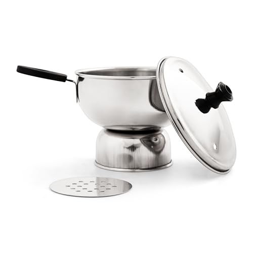 Blueberry's Chirattaput Chiratta Puttu Maker Stainless Steel with Handle Use with Pressure Cooker -Silver (Chirattaput) - Image 4