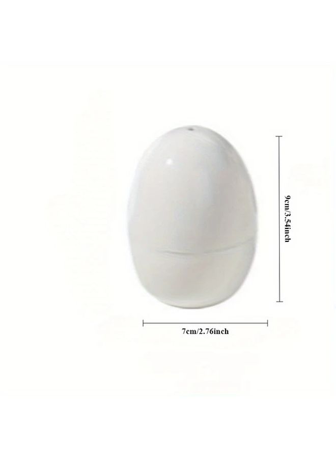 White Microwave Egg Cooker 1pc Food Grade Safe Portable Kitchen Boiled Egg Cup Steamer - Image 4