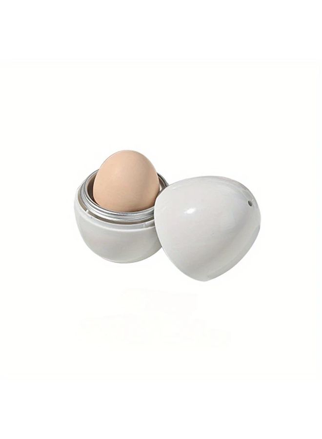 White Microwave Egg Cooker 1pc Food Grade Safe Portable Kitchen Boiled Egg Cup Steamer - Image 5