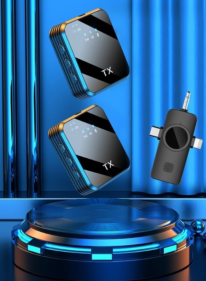 Arabest Wireless Lavalier Microphone Douyin Live Broadcast Mobile Video Recording 2.4G Noise Reduction Mini Microphone Live Video Recording Vlog Interview Online Classroom - Image 4