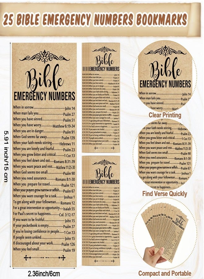 Feifeiya 25 Sets Easter Christian Gift for Church Members Bulk Bible Verse Gel Pens Religious Silicone Wristband Bible Emergency Numbers Bookmarks Sunday School Pastor Gift and Easter Basket - Image 4
