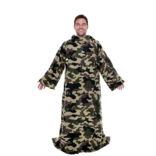 Snuggie The Original Wearable Blanket With Sleeves & Pockets | Fleece, Cozy Oversized Throw for Adult Men & Women, Machine Washable, Great Gift for Holidays, As Seen on TV | One Size, Camo, 71 x 54 - Image 1