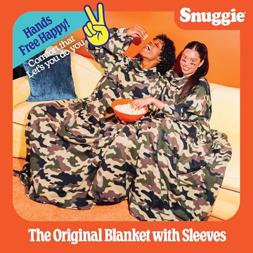 Snuggie The Original Wearable Blanket With Sleeves & Pockets | Fleece, Cozy Oversized Throw for Adult Men & Women, Machine Washable, Great Gift for Holidays, As Seen on TV | One Size, Camo, 71 x 54 - Image 4