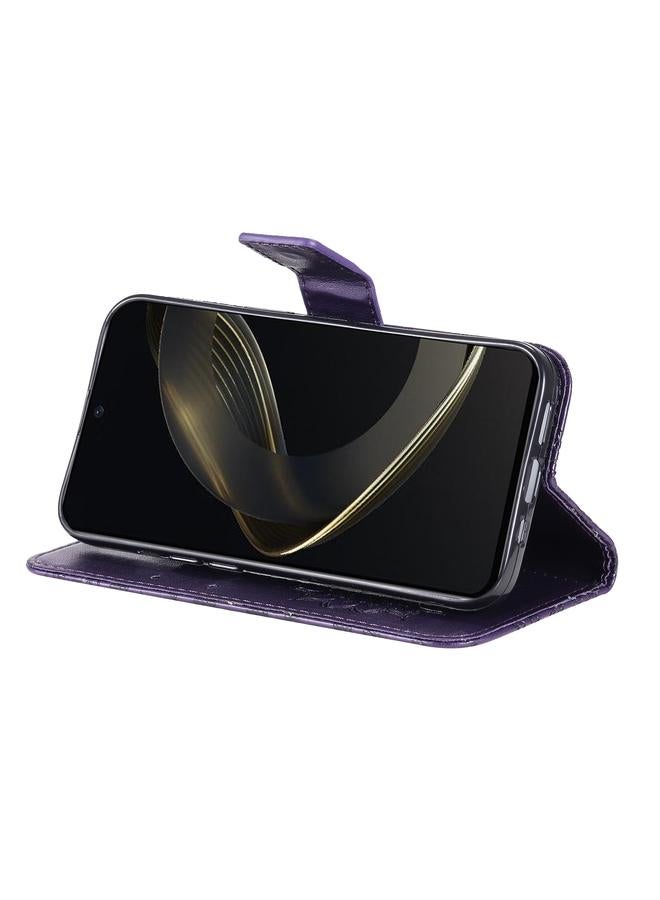 اس-توب جراب لهاتف Huawei nova 12 SE / nova 11 SE، جراب هاتف جلدي قابل للطي بنقشة دوار الشمس - Image 5