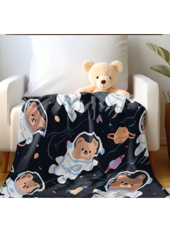 عام بطانية رقيقة من الفانيلا الكرتونية للأطفال والرضع (دافئة ومريحة، ومناسبة للنوم والألعاب) 70 سم * 100 سم - Image 4