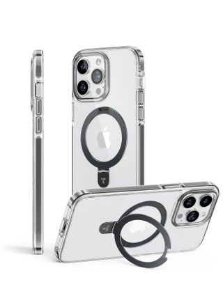 Magnetic Ostand Hue Designed for iPhone 15 Pro Max Case, [Mil-Grade Drop Tested][Compatible with MagSafe][Built in Kickstand] Clear Slim Hard Back Soft Edge Anti-Fingerprint, Black - pzsku/ZAF7DFAADE16AF3431E48Z/45/1746218000/5bf666c2-1b6f-4453-8bad-94f13dd67ba0