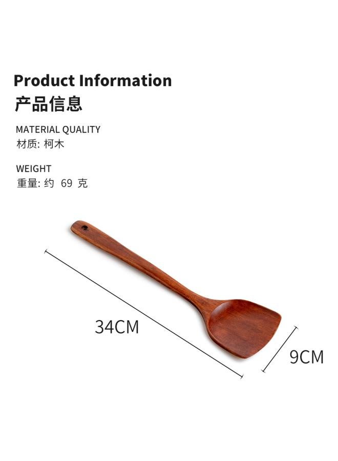 Non-stick Pan Wooden Shovel Special Wooden Shovel Household High Temperature Resistant Wooden Shovel Cooking Spoon With Long Handle Kitchenware Solid Wood Spatula 
