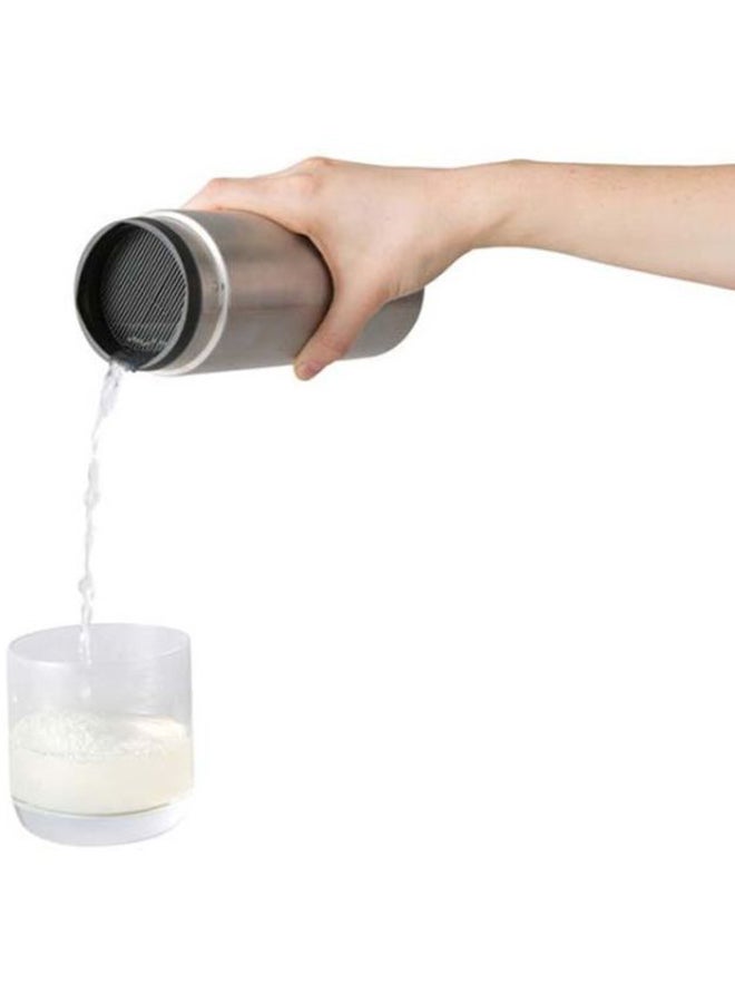 Rabbit Double Walled Twist-to-Lock Stainless Steel Cocktail Shaker and Strainer (Black) - Image 2