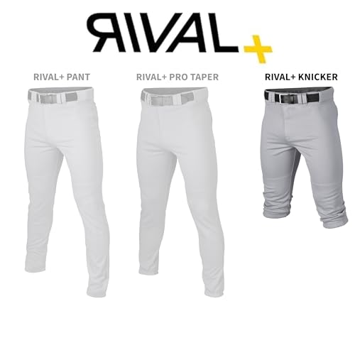 Easton | بنطال بيسبول مزود بأنبوب RIVAL+ | رمادي/أسود | للبالغين | كبير - Image 4