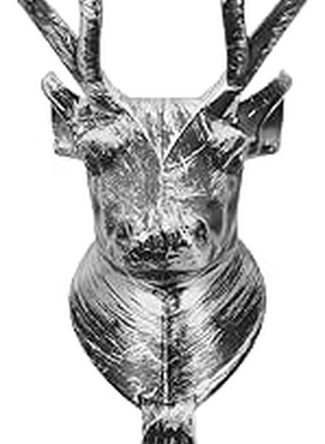 Deer Head Wall Hook Coat Rack Silver Copper Metal Key Towel Storage Home Kitchen - Image 1