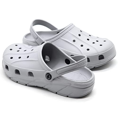 Red Tape Men's Light Grey Clogs - 6 UK - Image 5