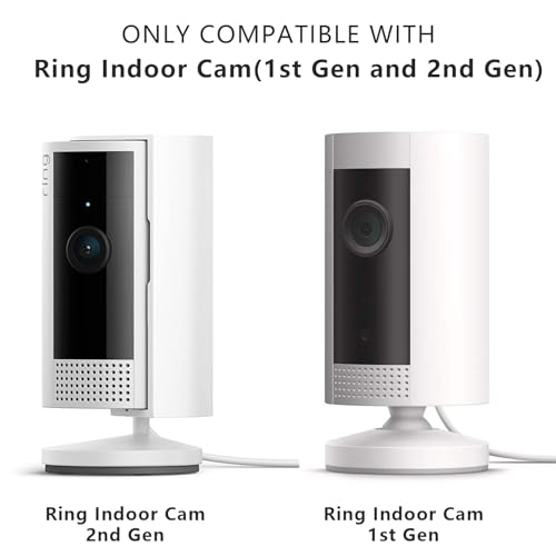 Pefecon 3 Pack Ring Camera Mount, Strong Adhesive Wall Bracket for Ring Indoor Cam(1st Gen and 2nd Gen), Tool-Free Sturdy Mounting Kit (White, Camera Not Included) - Image 2