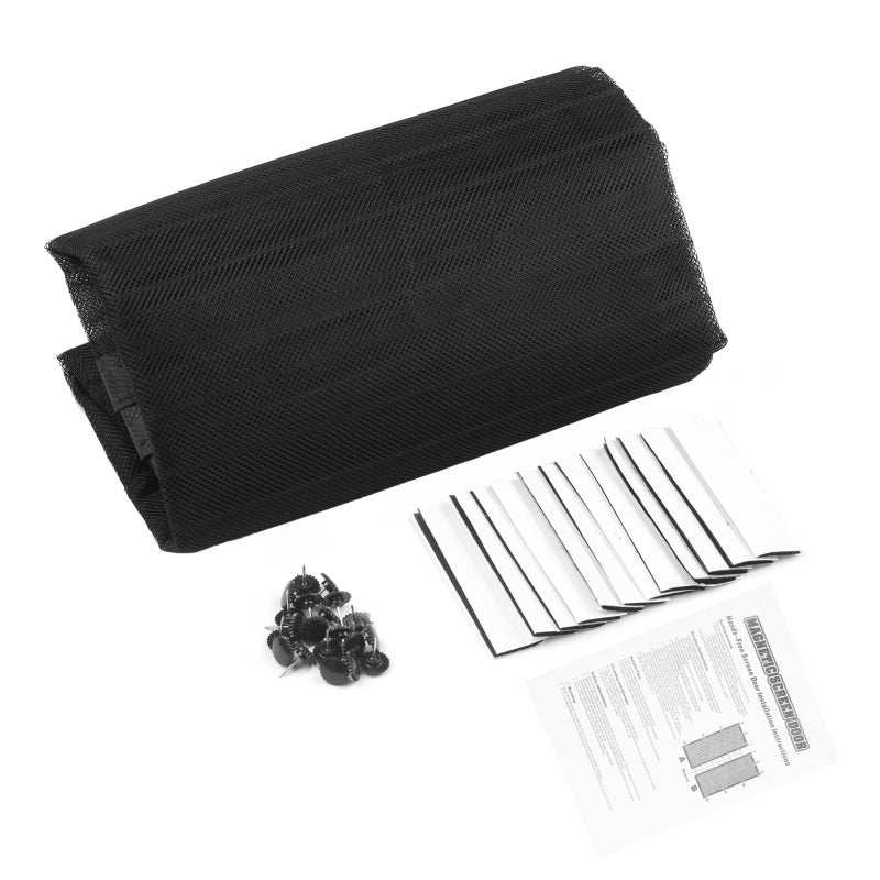 Magnetic Screen Door: Black Sturdy Ultra-fine Mesh With 18 Built-in Magnets - Auto Close Weighted Bottom For Easy Installation, Bug Protection & Fresh Air for Home Pet Owners - Image 3