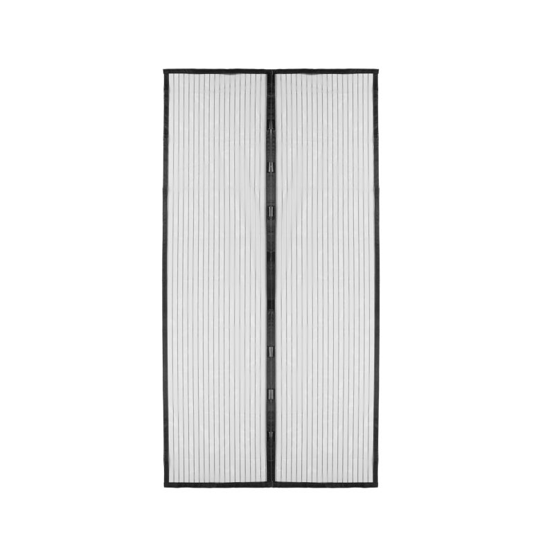 Magnetic Screen Door: Black Sturdy Ultra-fine Mesh With 18 Built-in Magnets - Auto Close Weighted Bottom For Easy Installation, Bug Protection & Fresh Air for Home Pet Owners - Image 2