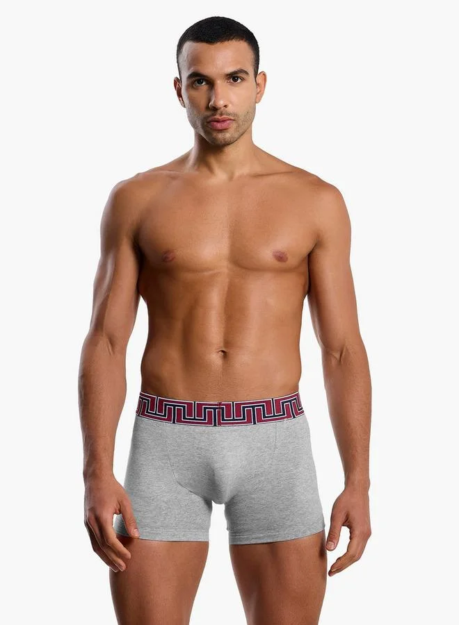 سبلاش فيڤ Men Printed Waistband Cotton Hipster Trunks - Pack of 3