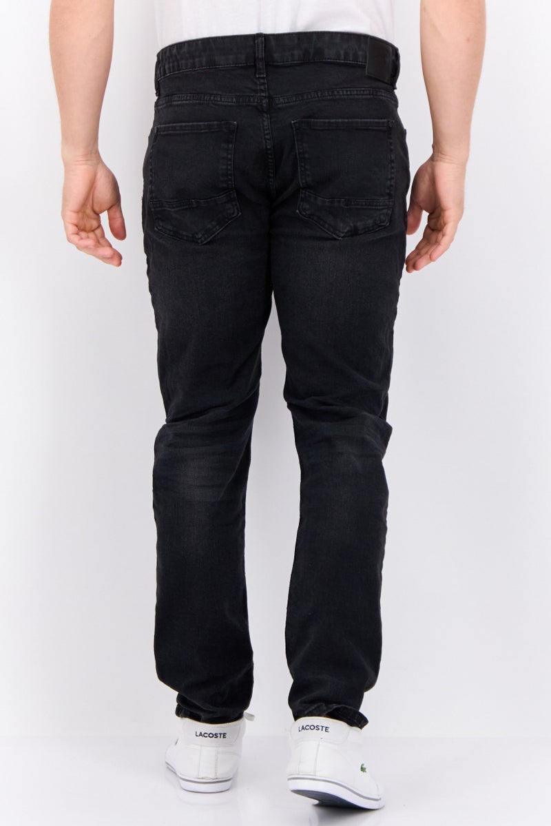 CROSSHATCH Men Slim Fit Wash Stretchable Denim, Black - Image 3