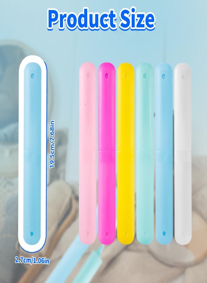 Dyrfolm 24 PCS Toothbrush Case Set,Travel Toothbrush Case,Plastic Portable Toothbrush Holder,Dust-proof Toothbrush Box Storage,Toothbrushes Carrier for Traveling,Bathroom,School,Home, Camping,6 Colors - Image 2