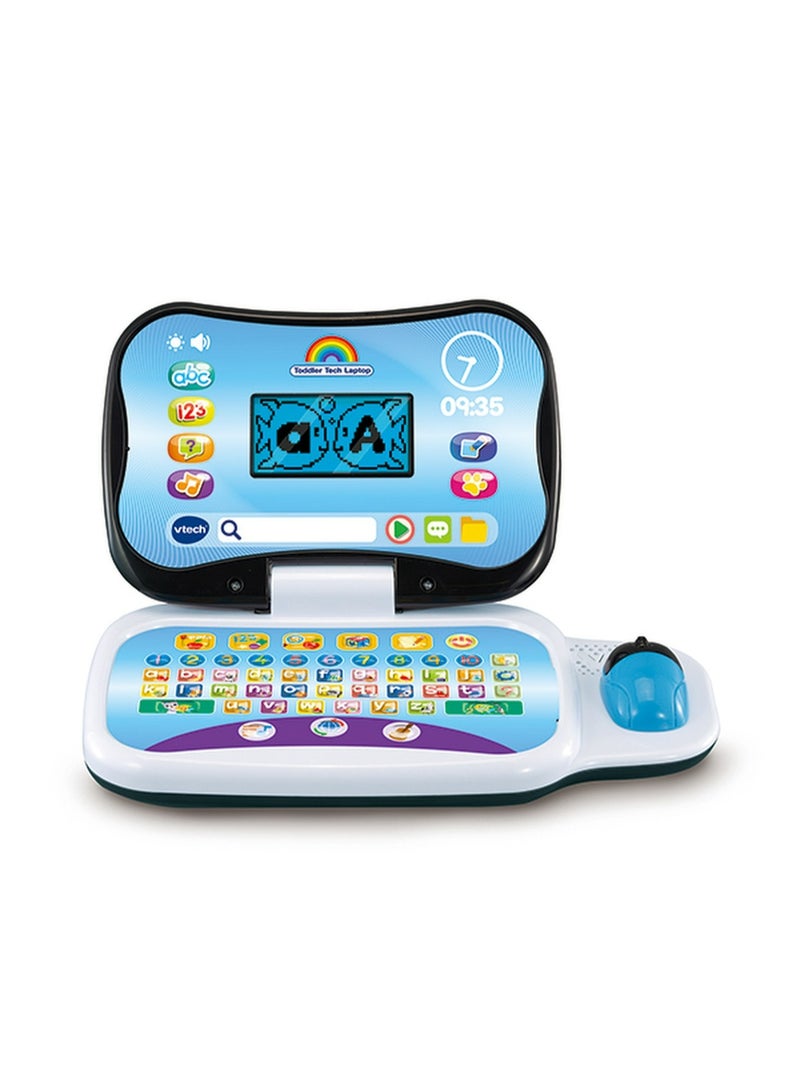 VTech Toddler Tech Laptop, Interactive Educational Computer Toy, 20 Games for Pre-School Children, Learn Alphabet, Letters, Shapes, Numbers, Music & French, Kids Age 2, 3, 4 + Years, English Version - Image 1