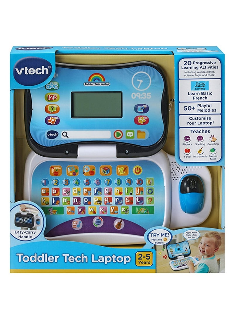 VTech Toddler Tech Laptop, Interactive Educational Computer Toy, 20 Games for Pre-School Children, Learn Alphabet, Letters, Shapes, Numbers, Music & French, Kids Age 2, 3, 4 + Years, English Version - Image 4