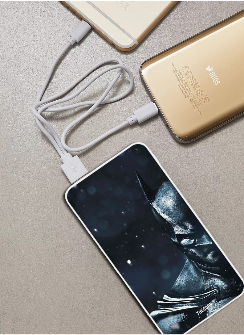 Theodor - 10,000 mAh Super Fast Charging Ultra Compact Power Bank with Quick Charge & Power Delivery, Portable Charger For iPhone and Android Batman Show Half Face - Image 1