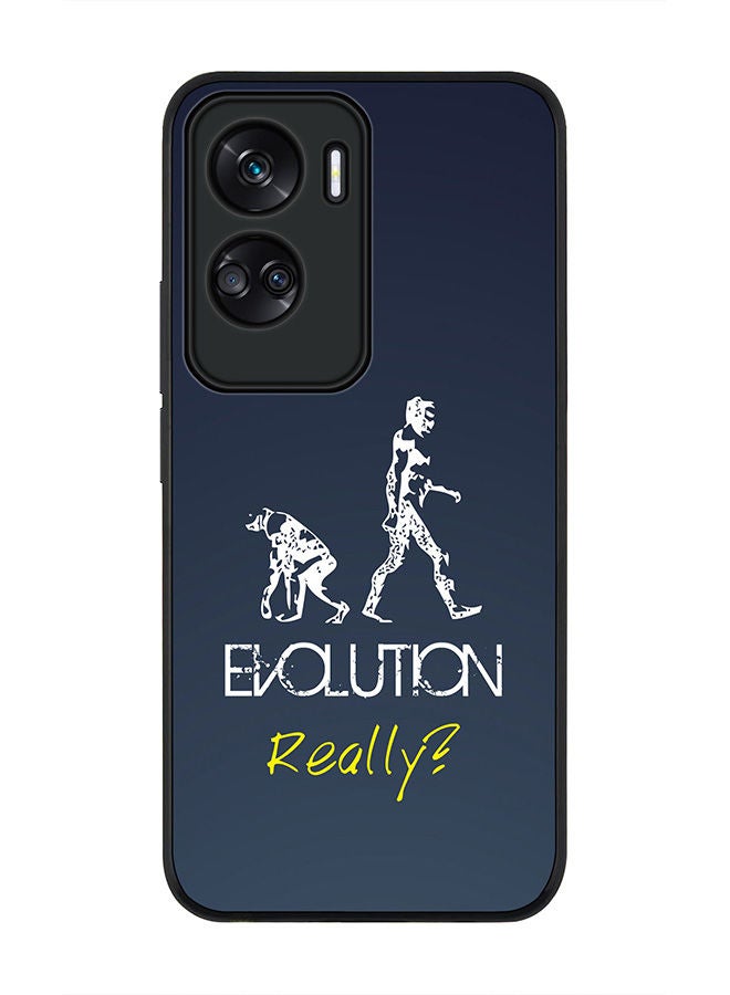 Stylizedd Rugged Black edge case for Honor 90 Lite  5G  Honor X50i 5G, Slim fit Soft Case Flexible Rubber Edges Anti Drop TPU Gel Thin Cover -  Evolution, Really (Grey) - Image 1