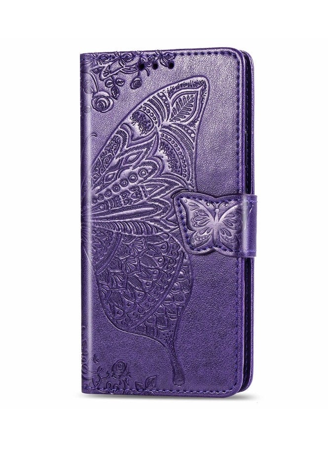 Generic Protective Case Cover For Xiaomi Mi CC9 Pro Butterfly Love Flower Embossed Horizontal Flip Leather Case with Bracket Lanyard Card Slot Wallet  - Image 1