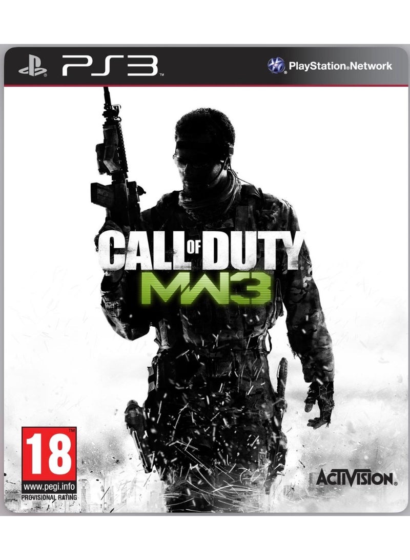 بلاي ستيشن كول أوف ديوتي: مودرن وورفير 3 (MW3) لجهاز بلايستيشن 3 (PS3) | لعبة تصويب من منظور الشخص الأول (FPS) | حملة ملحمية وطور لعب جماعي تنافسي | حروب مليئة بالإثارة | النسخة العالمية | تصنيف PEGI 18