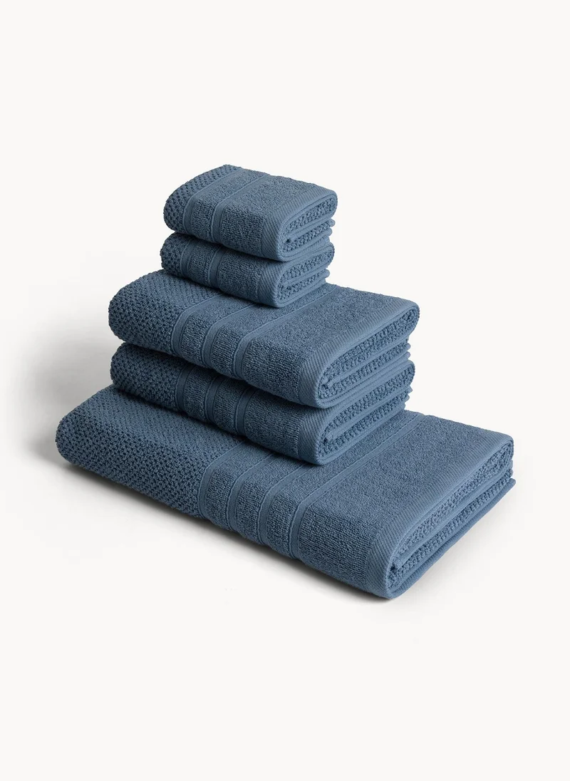 كوينكاسا 5 Piece Cotton Terry Towel Set Soft Absorbent