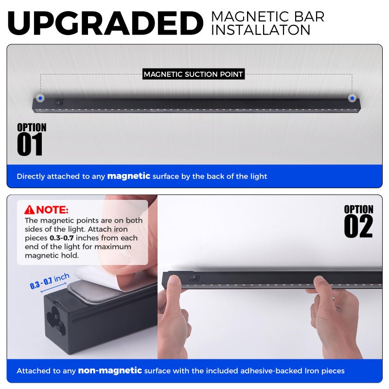 Barrina T5 Grow Lights, Plant Light for Indoor Growing, 2FT 80W (8 x 10W) Full Spectrum LED Grow Light, Black Cover Grow Light Strips with Switch, Magnetic Installation, Yellow, 8 Packs - Image 5