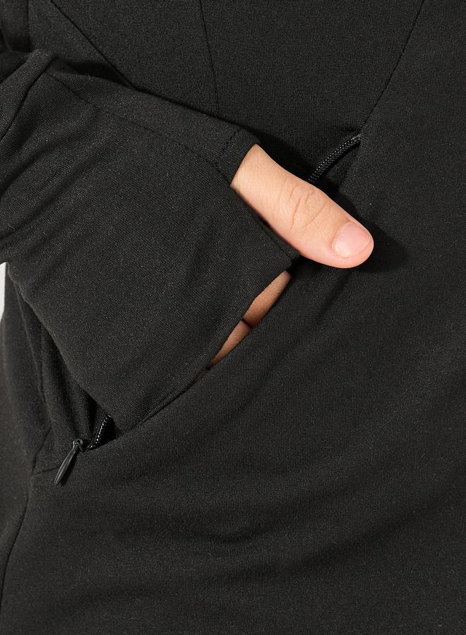 Styli Stitch Detail Zip Up Fitted Jacket - Image 4