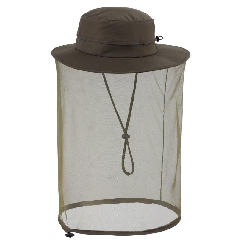 Connectyle Fishing Net Hat for Men Women Outdoor Garden Work Sun Hat UV Protection Bucket Hat for Hiking Camping Light Grey - Image 1