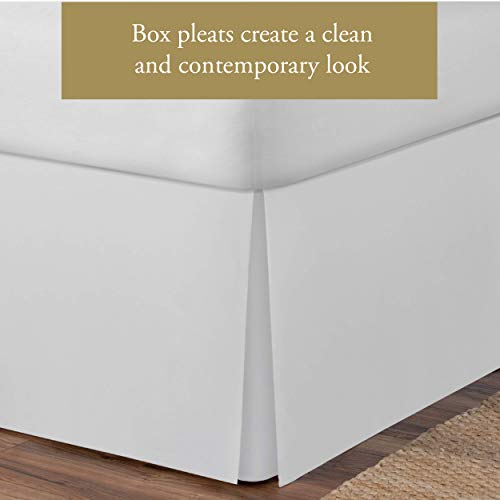 Levinsohn Lux Hotel Microfiber Tailored Style Bed Skirt with Classic 14 Inch Drop Length, Twin XL, White - Image 5