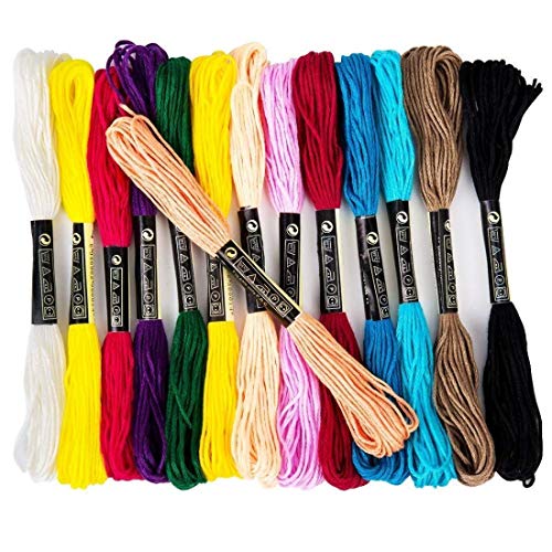 DIY Crafts Pack of 100 Pcs, Black Extra, Embroidery Floss Rainbow Color Skeins Per Pack Cross Stitch Threads Friendship Bracelets Floss Crafts Floss - Ske (Pack of 100 Pcs, Black Extra) - Image 4