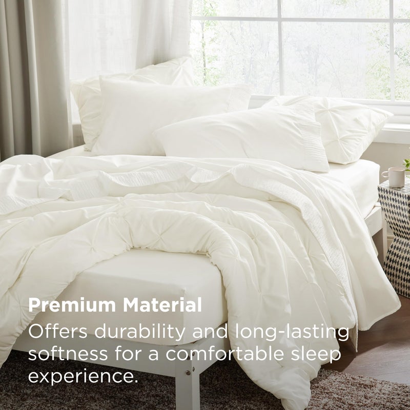 Bedsure King Size Sheets Set - 4 Pieces Soft King Sheets - Breathable & Cooling - Hotel Luxury - Easy Care Polyester Microfiber Bedding for Women, Men, Ivory - Image 5