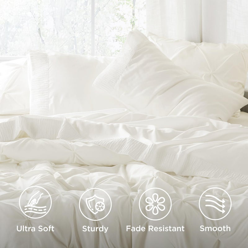 Bedsure King Size Sheets Set - 4 Pieces Soft King Sheets - Breathable & Cooling - Hotel Luxury - Easy Care Polyester Microfiber Bedding for Women, Men, Ivory - Image 3
