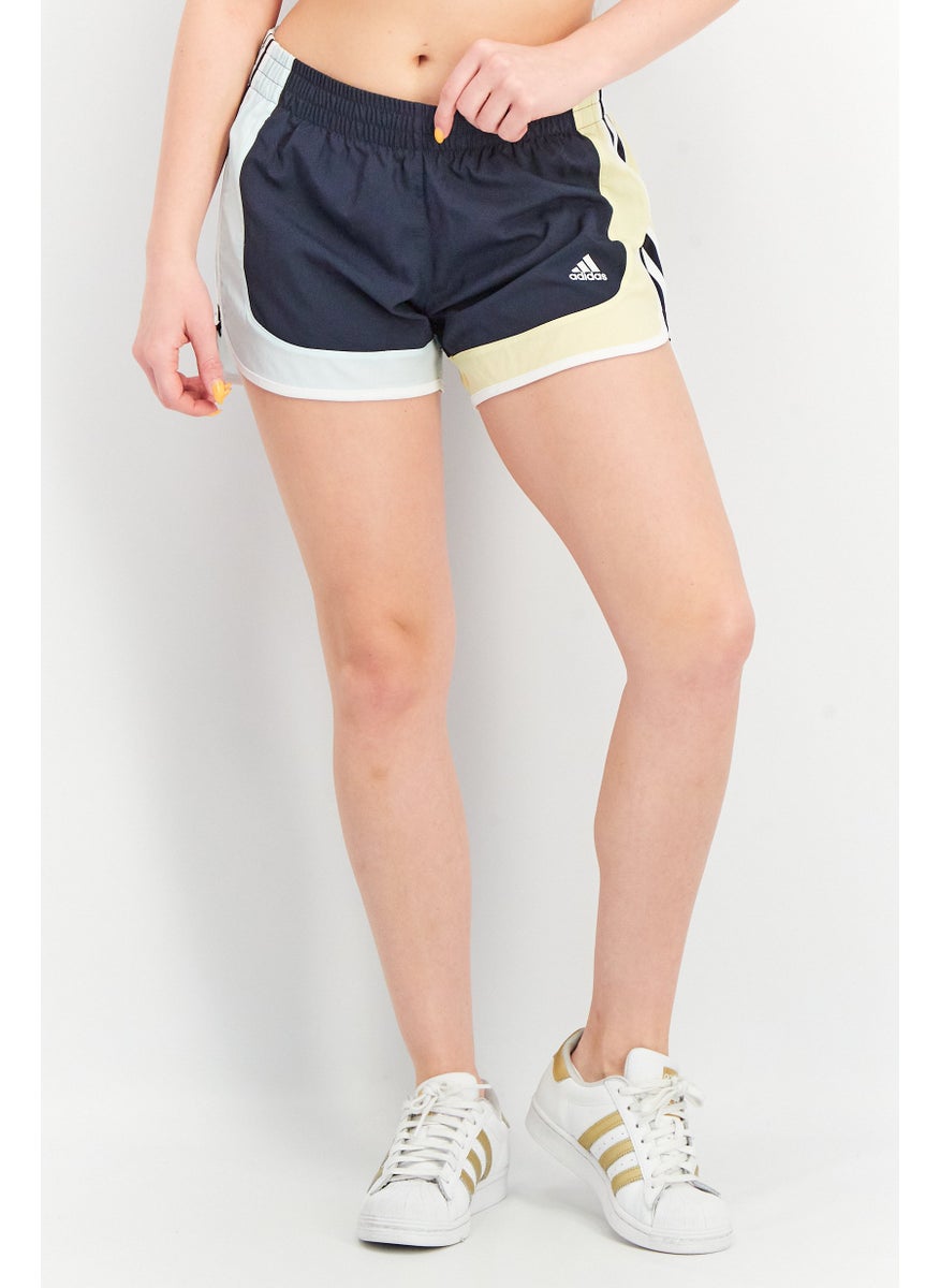 Adidas Women Sportswear Fit 4 Inseam Running Short, Blue  - Image 1