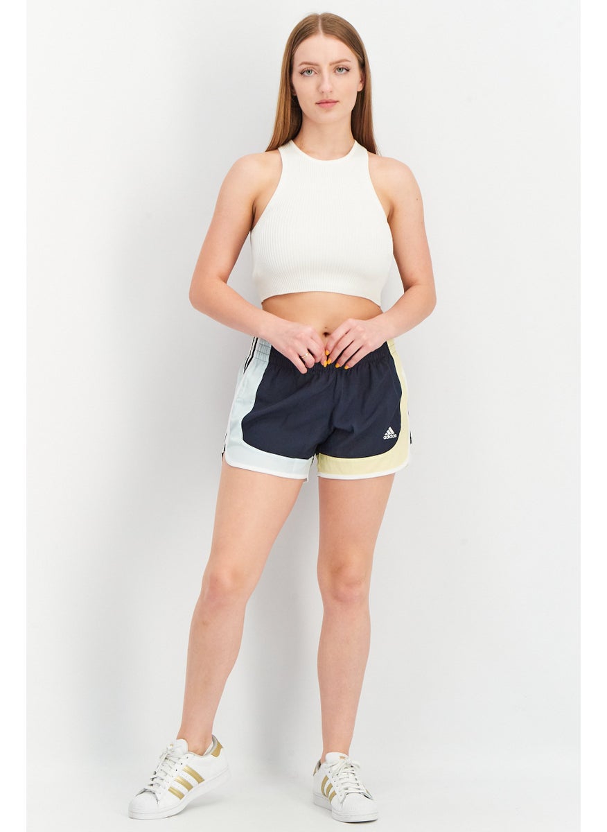 Adidas Women Sportswear Fit 4 Inseam Running Short, Blue  - Image 3