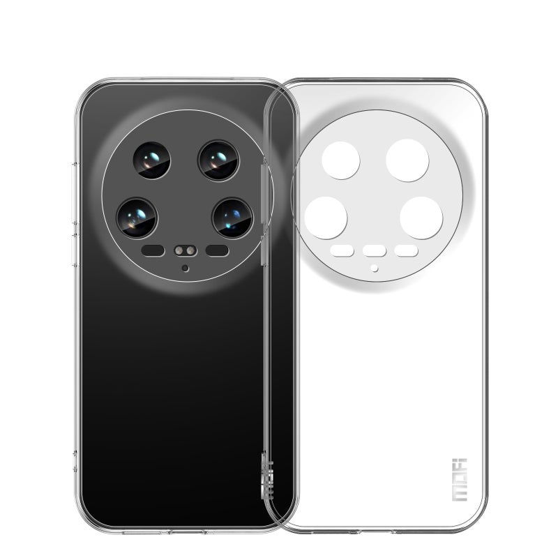 HuHa Case Cover For Xiaomi 14 Ultra MOFI Ming Series Ultra-thin TPU Phone Case(Transparent) - Image 1