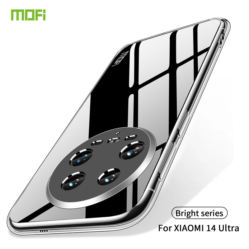 HuHa Case Cover For Xiaomi 14 Ultra MOFI Ming Series Ultra-thin TPU Phone Case(Transparent) - Image 2