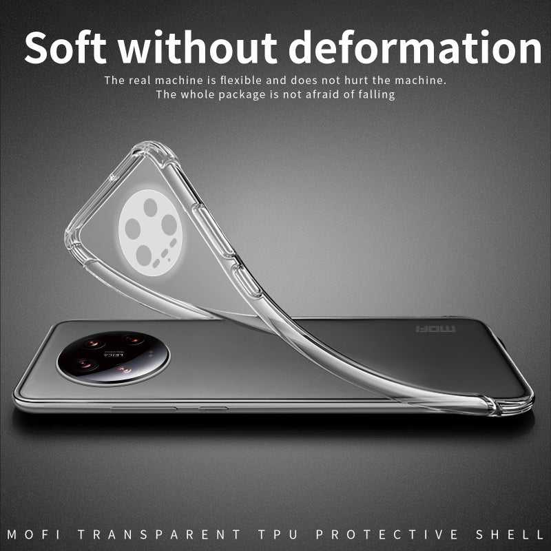 HuHa Case Cover For Xiaomi 14 Ultra MOFI Ming Series Ultra-thin TPU Phone Case(Transparent) - Image 4