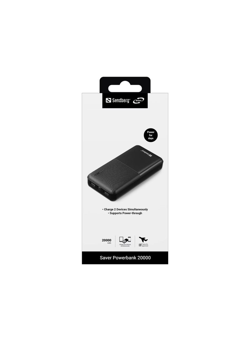 Sandberg 20000mAh Portable Powerbank – Fast Charging - Image 1