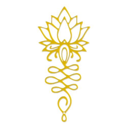 Xedatric Lotus Flower Wall Decor – Gold Metal Yoga Wall Art with Lotus Design, Spiritual Home Décor Sculpture for Meditation Spaces, Living Room, Bedroom, Office - Image 1