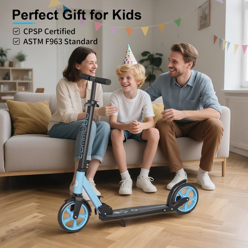Commugo Kick Scooter for Kids 5-12, Teens, Adults, CPSC Certified Foldable Lightweight Sport Scooter with 8 Inch Wheels, Max Load 240 LBS, Gift for Childs - Image 4