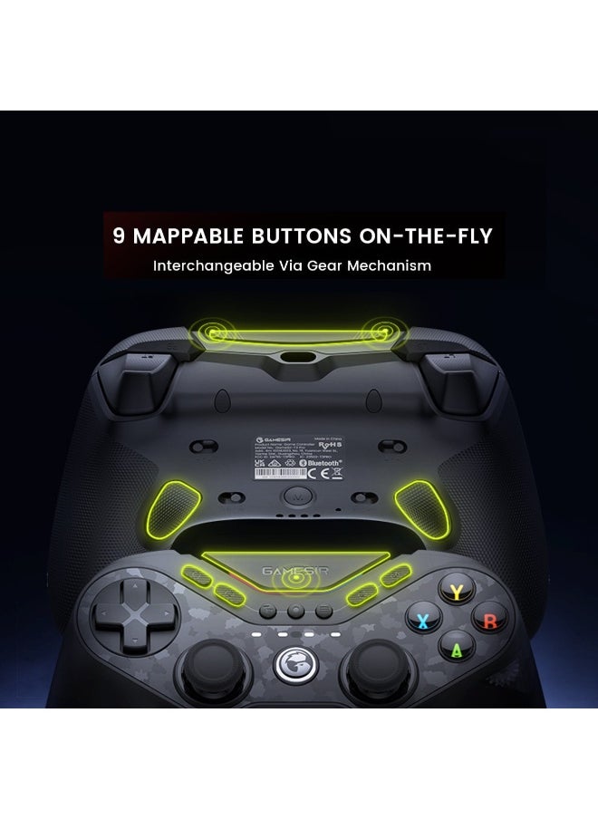 General - Classic Gamepad GameSir T3 Pro Tarantula Wireless Gaming Controller Switchable Face Buttons & Mag-Res TMR Joysticks, 9 Mappable Buttons, RGB Lighting,1200mAh Multi-Platform Controller for Android iOS PC Switch - Image 1